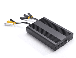 The ST-410 AI Mobile DVR by Safety Track is a compact, versatile device designed for fleet management. It supports up to four HD cameras, offers customizable live viewing options, Wi-Fi hotspot capabilities, real-time updates, and recorded footage for comprehensive vehicle monitoring. Additional features include two SD card slots for up to 512GB video storage, GPS location tracking, video output for monitors, hotspot capability with a SIM card, and a parking mode for recording while the vehicle is parked. The device integrates with Safety Track's Camera Management Suite (CMS) for live streaming, GPS playback, and remote video access, enhancing road safety through driver behavior detection and alerts.