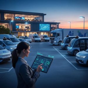 Modern fleet management with AI technology and data analysis