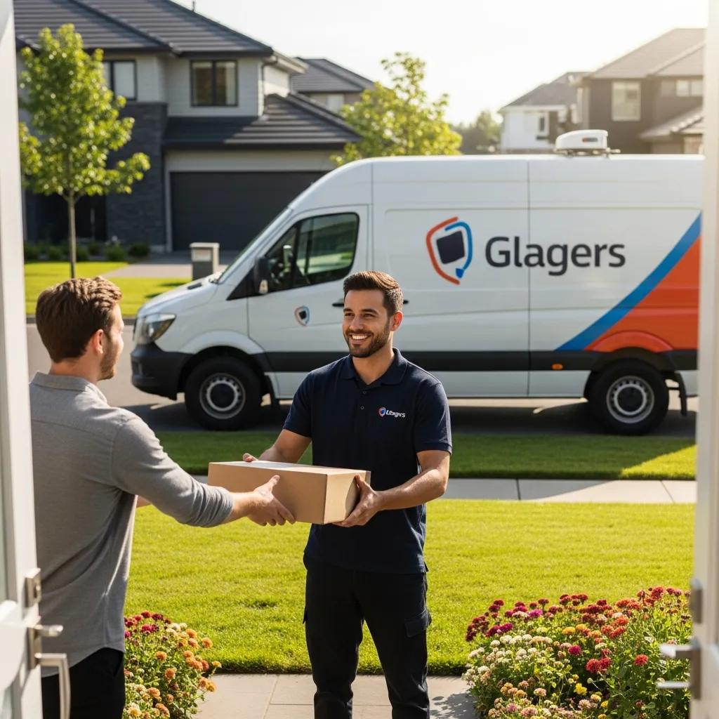 Delivery driver providing excellent customer service, highlighting the impact of fleet tracking on satisfaction