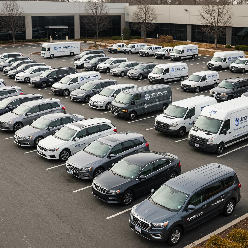 Fleet vehicle using AI for route optimization in urban settings