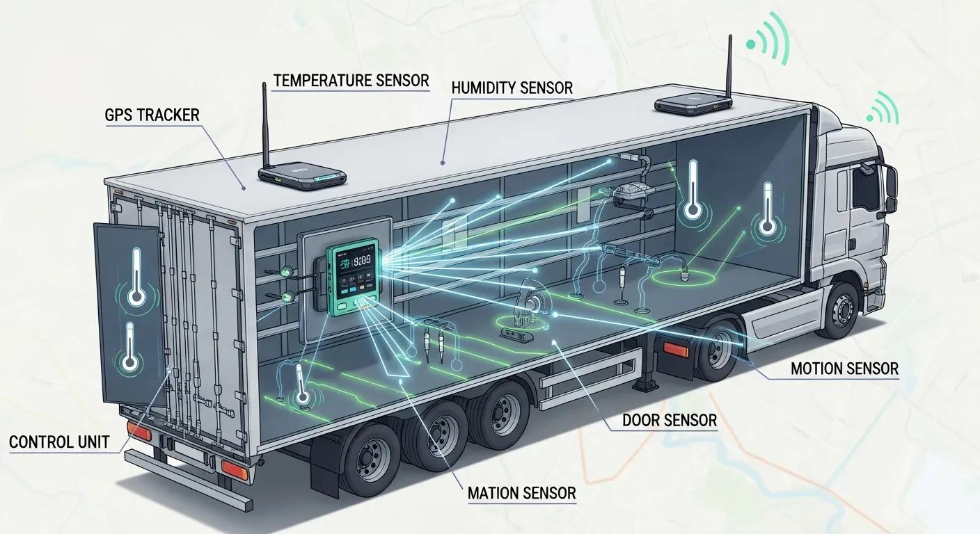 Illustration of GPS technologies for accurate trailer monitoring