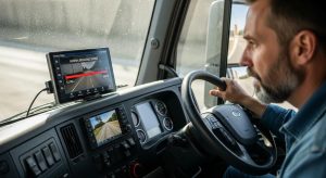 Driver receiving feedback from fleet camera system for behavior tracking