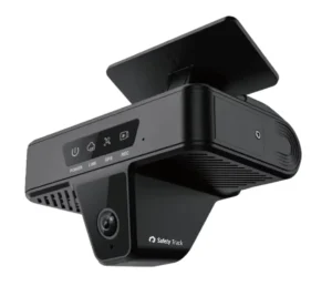 Fleet driver interacting with a surveillance camera, showcasing driver protection and awareness