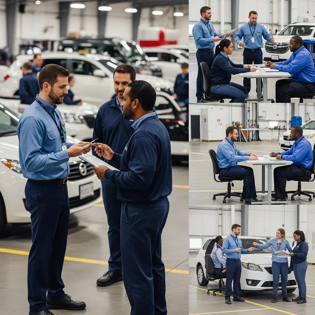 Diverse fleet drivers participating in a comprehensive training session in a modern facility