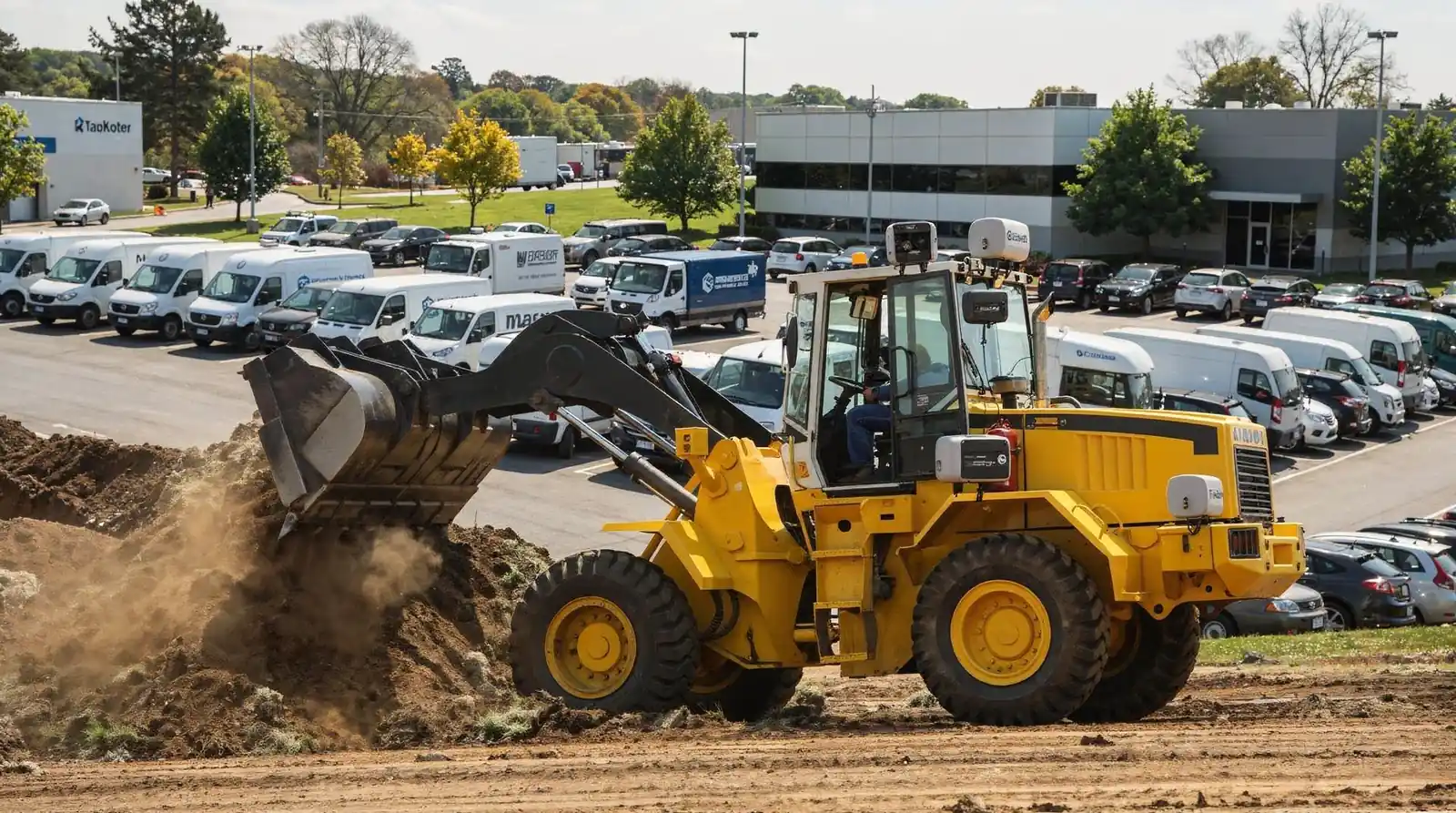 GPS tracking hardware is installed directly on heavy machinery such as excavators, graders, and generators